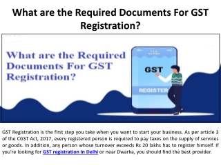 Documents Do I Need to Register for GST?