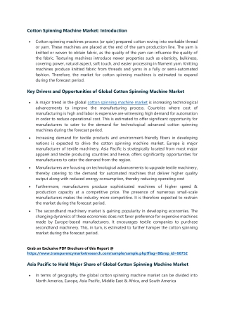 Cotton Spinning Machine Market