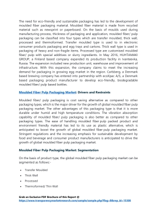 Moulded Fiber Pulp Packaging Market