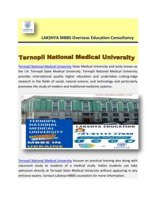 Ternopil National Medical University