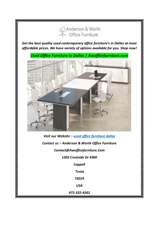 Used Office Furniture in Dallas  Awofficefurniture.com