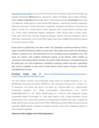 Photodiodes Market