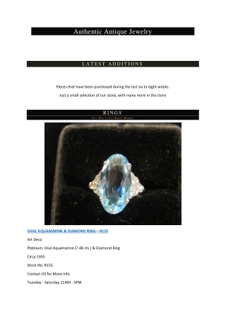 Authentic Antique Jewelry