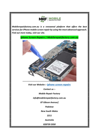 Iphone Screen Repairs Mobilerepairfactory.com.au
