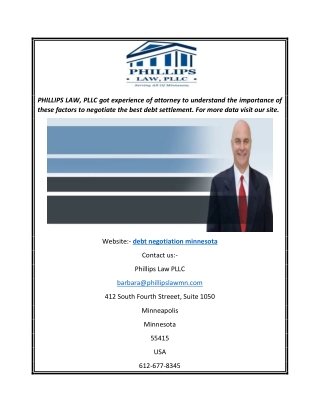 debt negotiation minnesota  Phillipslawmn.com