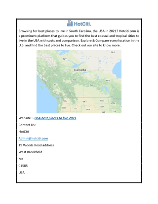 Usa Best Places to Live 2021  Hotciti.com