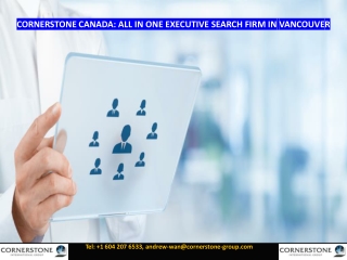 Cornerstone Canada All in one Executive Search Firm in Vancouver