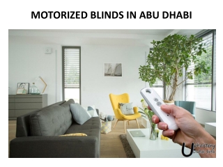 MOTORIZED BLINDS IN ABU DHABI
