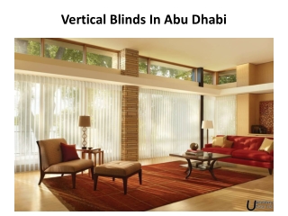 Vertical Blinds In Abu Dhabi