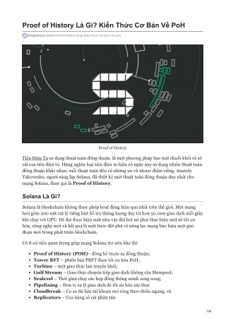 Proof of History Là Gì Kiến Thức Cơ Bản Về PoH
