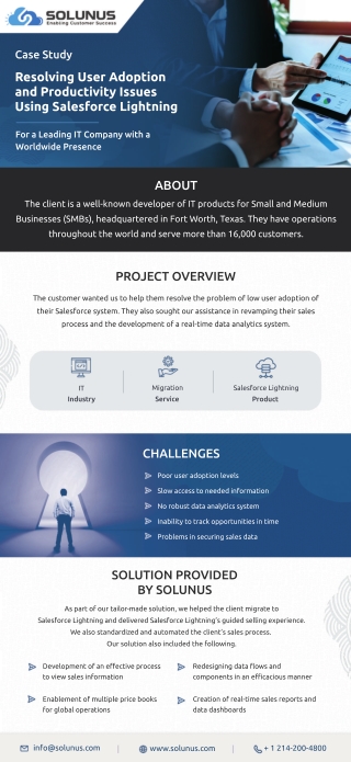 Resolving User Adoption and Productivity Issues Using Salesforce Lightning (Case Study)