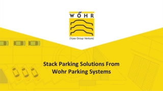 Stack Parking Solutions From Wohr Parking Systems