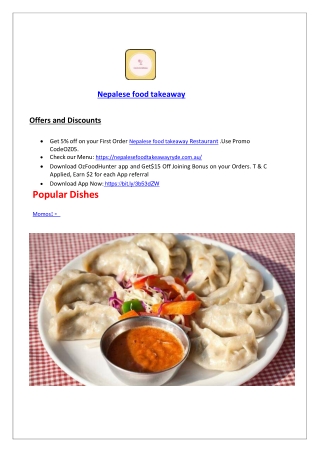 5% Off – Nepalese food takeaway Ryde Delivery, NSW