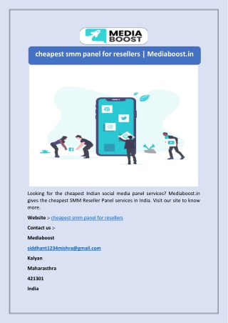 cheapest smm panel for resellers | Mediaboost.in