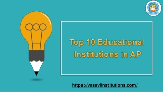 Top 10 educational institutions in AP