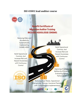 ISO 45001 lead auditor course