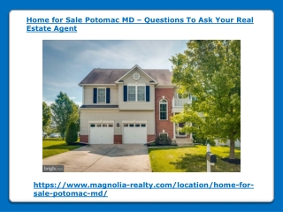 Home for Sale Potomac MD