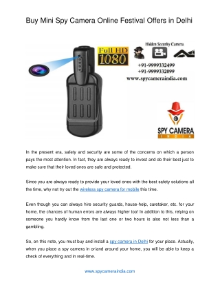Buy Mini Spy Camera Online Festival Offers in Delhi-converted