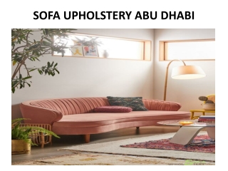 SOFA UPHOLSTERY ABU DHABI