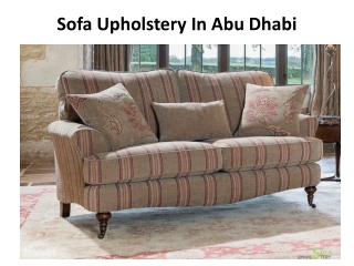 Sofa Upholstery In Abu Dhabi