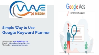 Simple Way to Use  Google Keyword Planner
