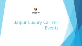 Luxury Car Hire Rajasthan For Sightseeing