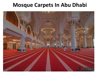 Mosque Carpets In Abu Dhabi