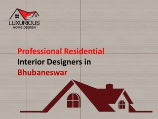 Professional Residential Interior Designers in Bhubaneswar