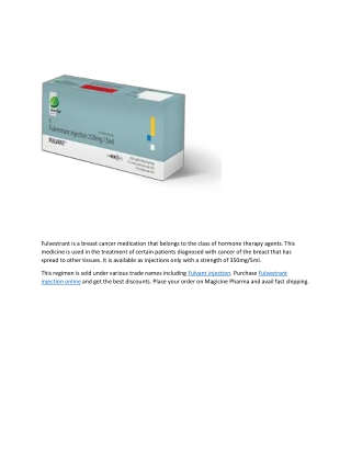 Fulvant injection