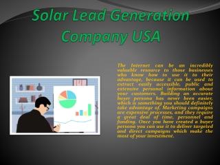 Solar Lead Generation Company USA