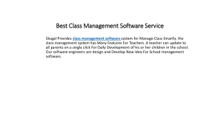 Best Class Management Software Service