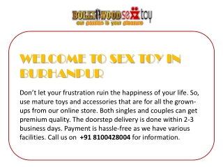Sex Toys In Burhanpur