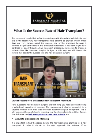 What Is the Success Rate of Hair Transplant?