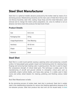 Steel Shot Manufacturer-converted
