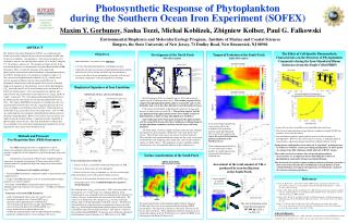 Photosynthetic Response of Phytoplankton during the Southern Ocean Iron Experiment (SOFEX)