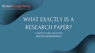 What exactly is a research paper?