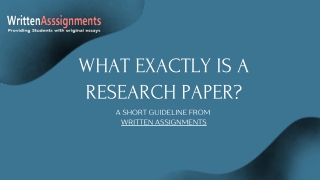 What exactly is a research paper?