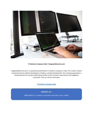 IT Solutions Company India | Integrateditservice.com