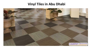 Vinyl Tiles flooring in Abu Dhabi