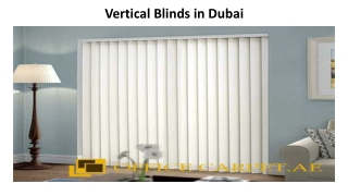 Vertical Blinds in Dubai
