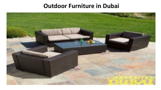 Outdoor Furniture in Dubai