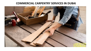 Commercial Carpentry Services in Dubai