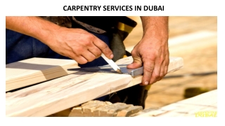 Carpentry Services In Dubai