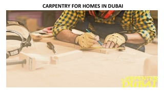Carpentry for Homes in Dubai