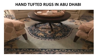 HAND TUFTED RUGS IN ABU DHABI