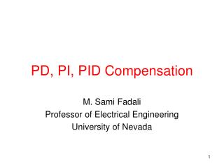 PD, PI, PID Compensation