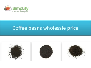 Coffee beans wholesale price