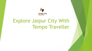 Explore Jaipur City With Tempo Traveller