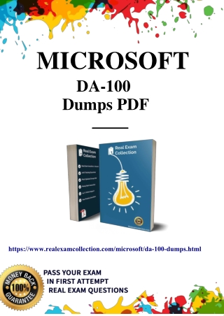 Analyzing Data with Microsoft Power BI Exam - Real DA-100 Dumps PDF Collection