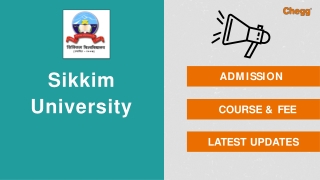 Sikkim University - [CUS], Gangtok